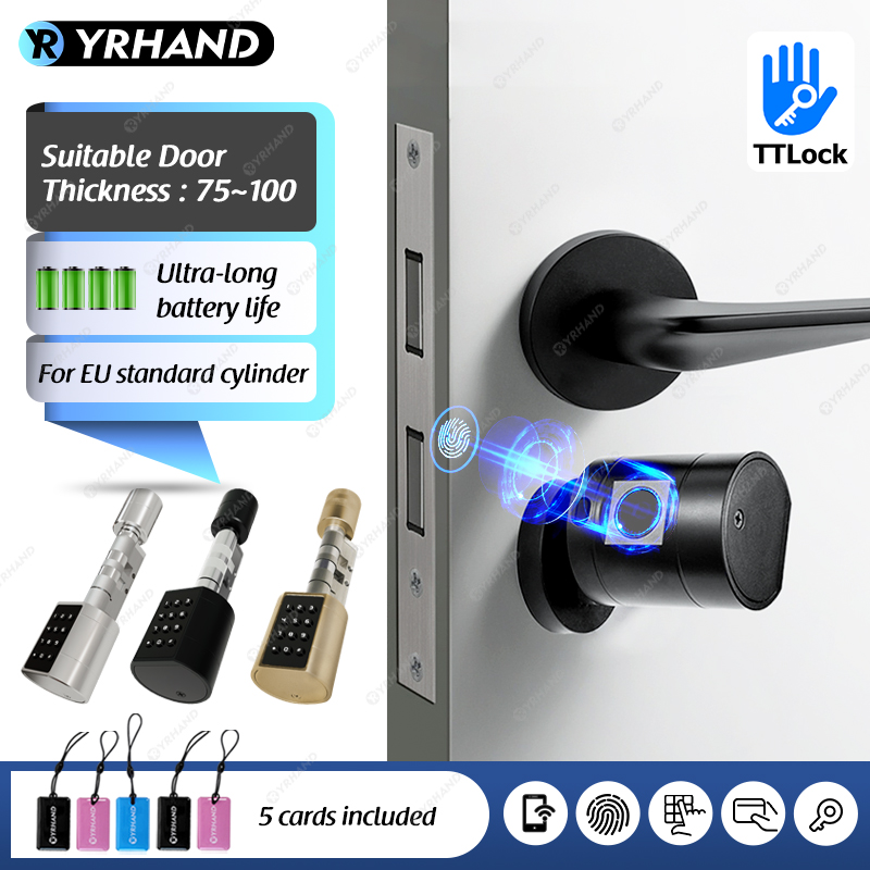 Home Security Essential - Smart Euro Cylindrical Door Lock ttlock
