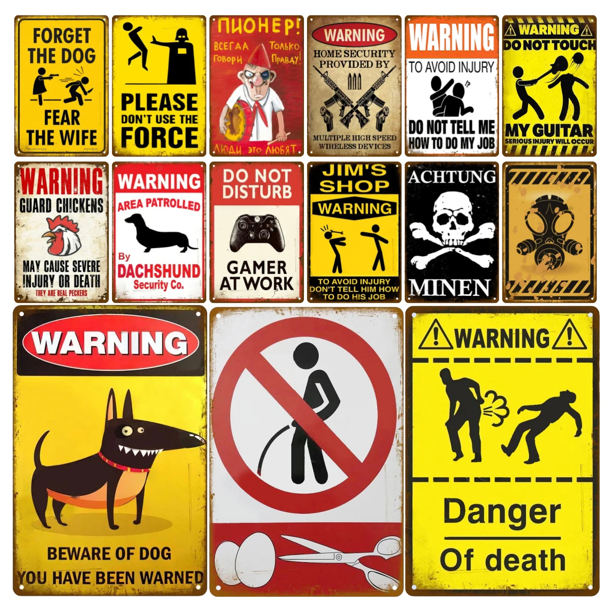 HD Metal Tin Sign Vintage Funn - Home Security Quotes incelemesi ve fiyatı