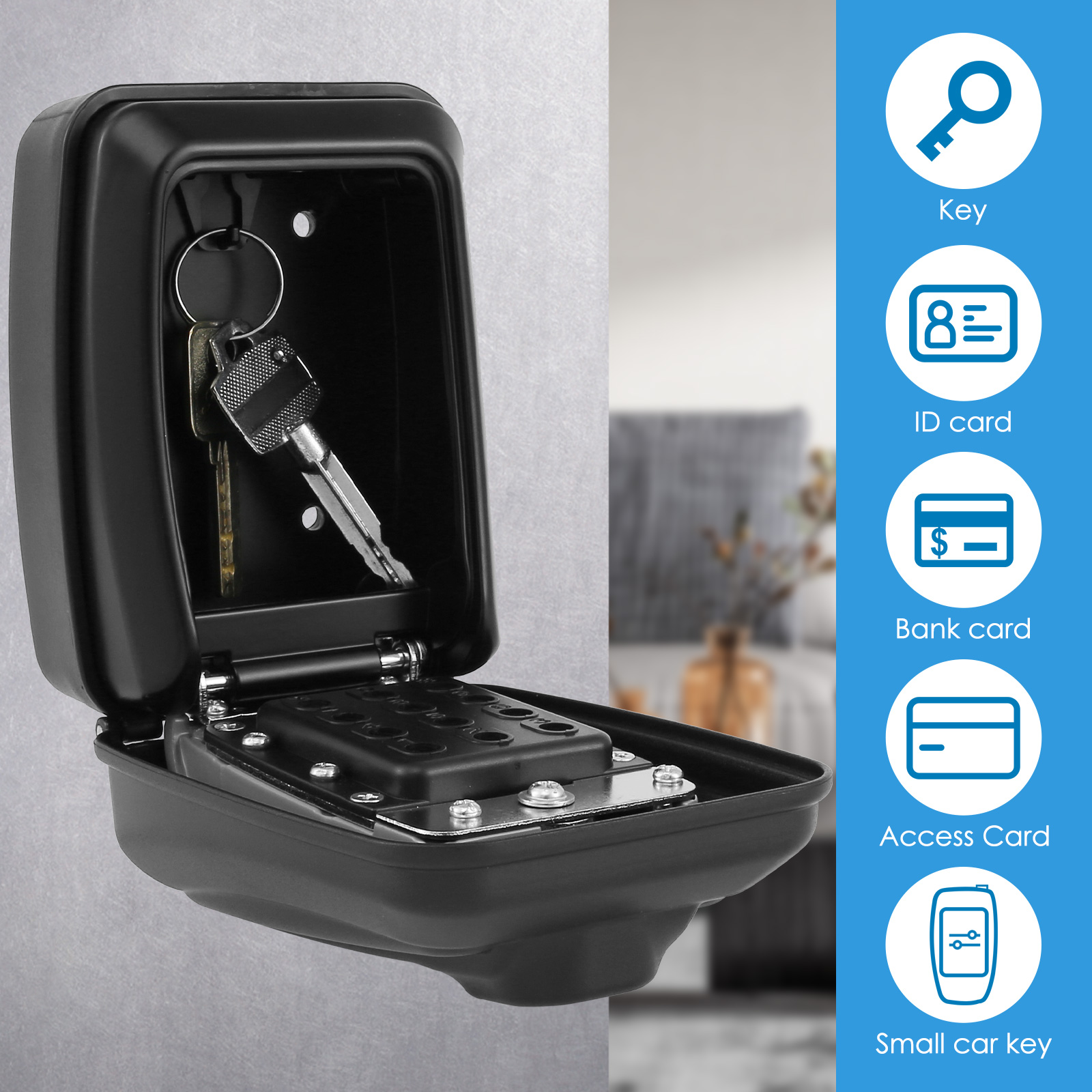 Key Lock Box Wall-Mount Secret - Home Security Essential incelemesi ve fiyatı