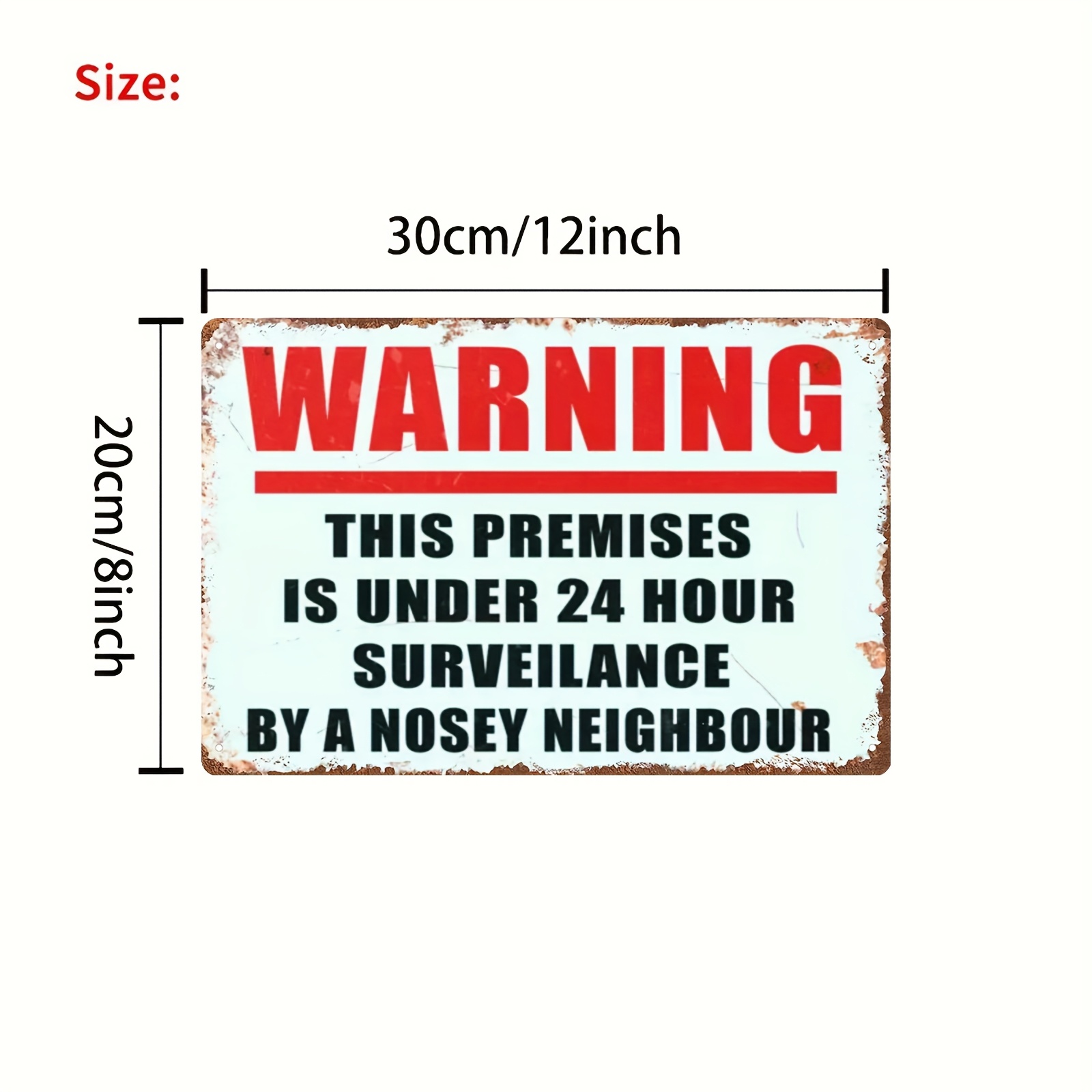 2D Metal Sign 8x12 Inch Retro  - Home Security Doors incelemesi ve fiyatı