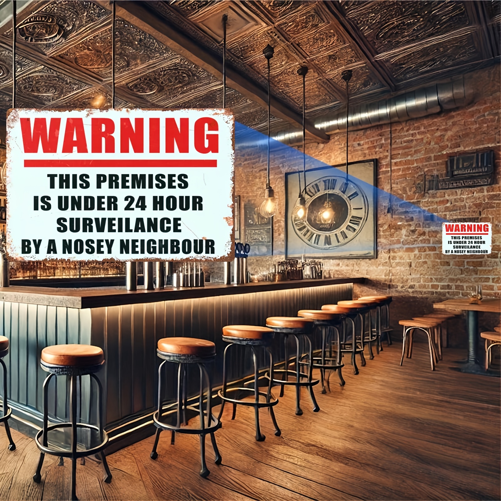 2D Metal Sign 8x12 Inch Retro  - Home Security Doors incelemesi ve fiyatı