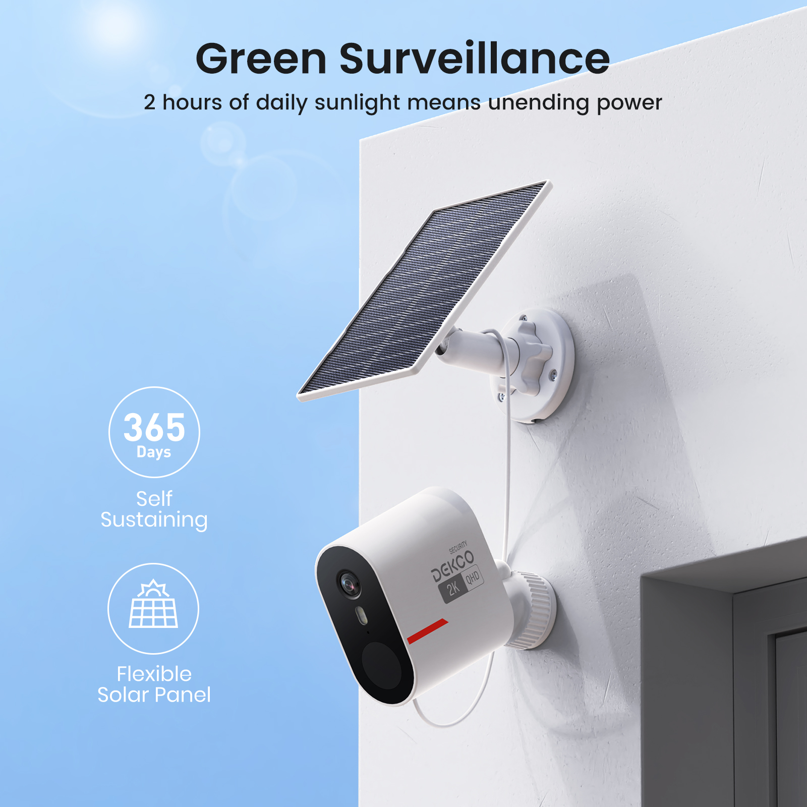Dekco 3MP WiFi Solar Camera Sy - Home Security And Camera Systems incelemesi ve fiyatı