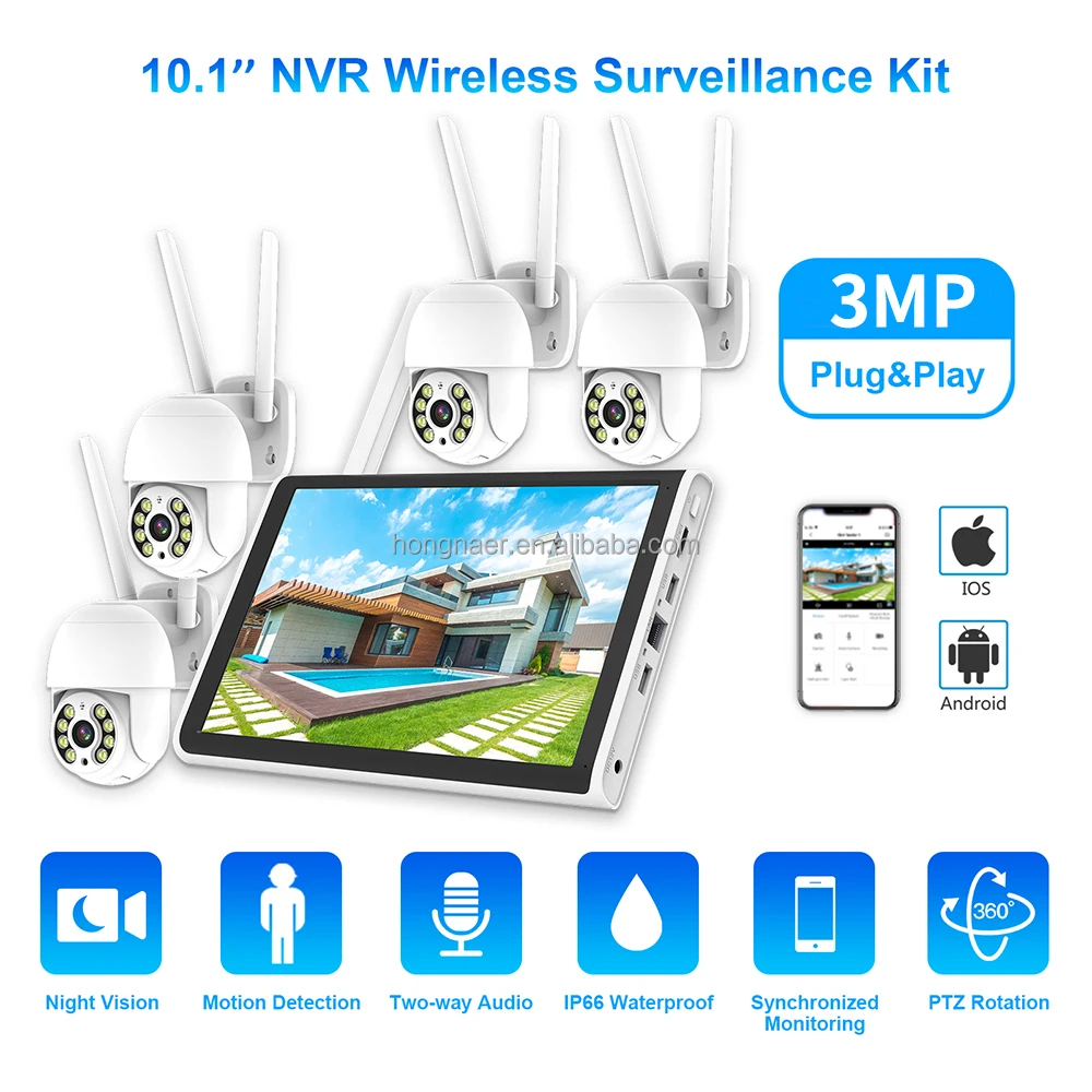 2026 Hongnaer 3MP 4 Channel Wi - Home Security And Camera Systems incelemesi ve fiyatı