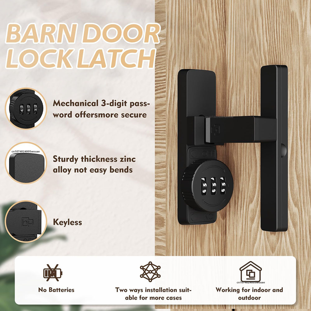 Security Barn Door Lock 3-Digi - Home Security Doors incelemesi ve fiyatı