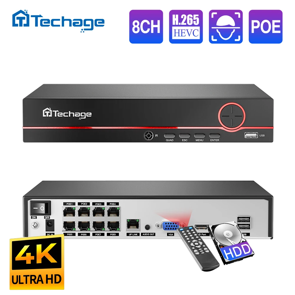 Techage H.265 8CH PoE Network  - Home Security Cameras incelemesi ve fiyatı