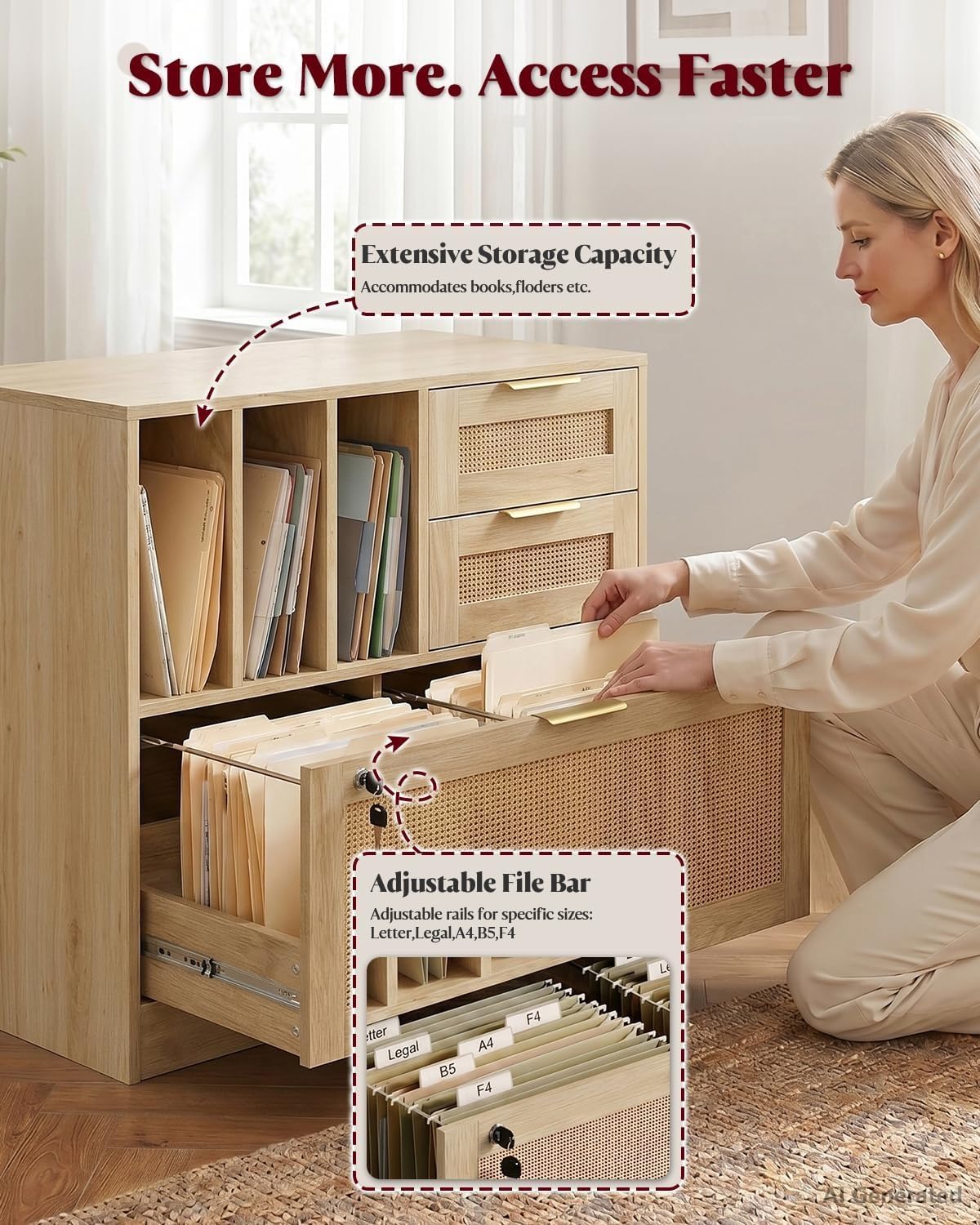 Three Drawer Lateral Wood Ratt - Home Security Features incelemesi ve fiyatı