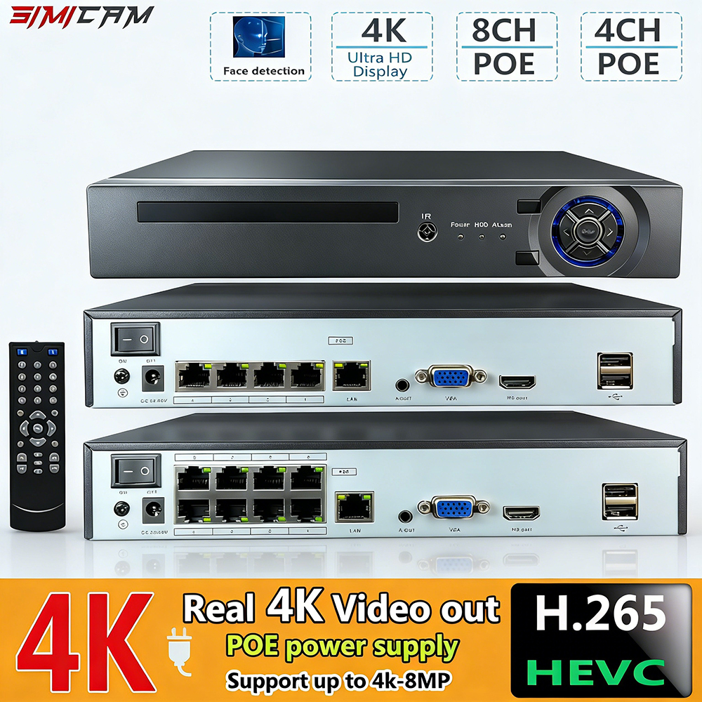 4K 10CH NVR 4/8Port POE For 8M - Home Security Cameras incelemesi ve fiyatı