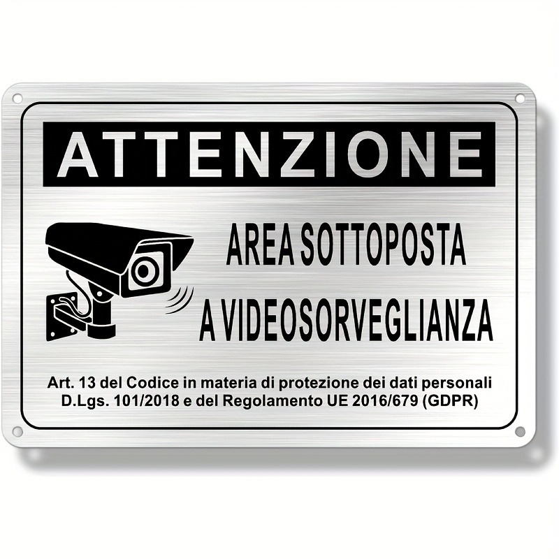 Italian Security Sign 20X30cm  - Home Security Cameras incelemesi ve fiyatı
